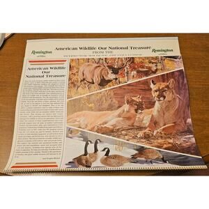 1993 Vintage  Remington Dupont Calendar Wildlife and Hunting Memorabilia